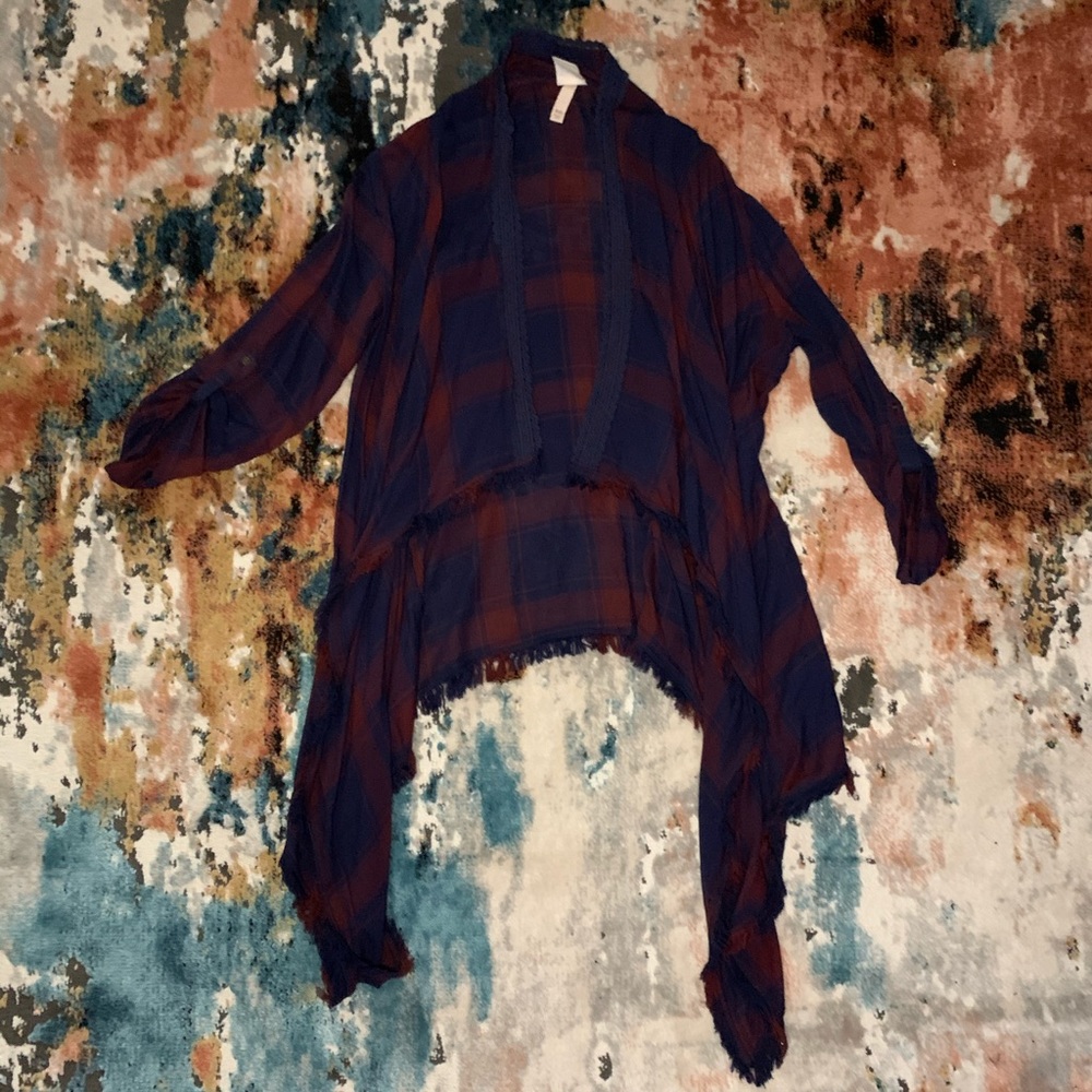 Plaid cardigan